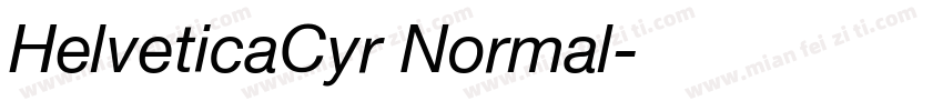 HelveticaCyr Normal字体转换
